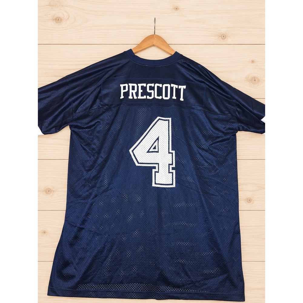 Dallas Cowboys Dak Prescott 4 Jersey Mens 2XL Navy Blue NFL Authentic 7022M